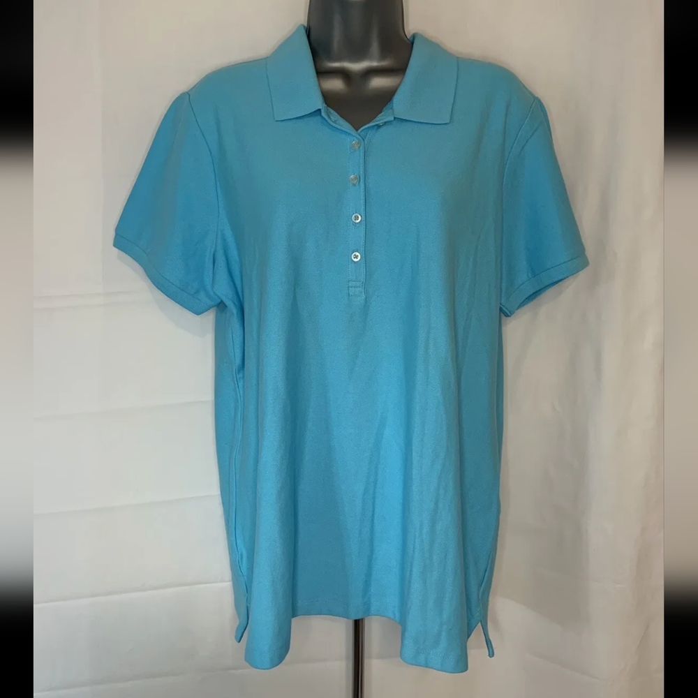 Eddie Bauer Blue Polo Blouse